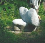 "Vague, vague", 1983 - Taille directe, petit granit, h110 x 150 x 150cm - Annie Palisot