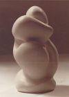 "La paranoïa dans la vie des mollusques", 1978 - Plâtre, h34 x 18 x 17 - Annie Palisot.